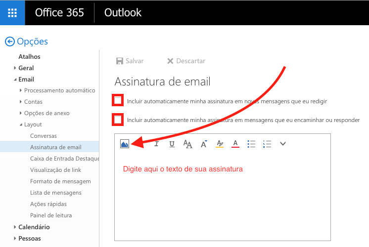 Como Inserir Uma Assinatura No Outlook Webmail Base De
